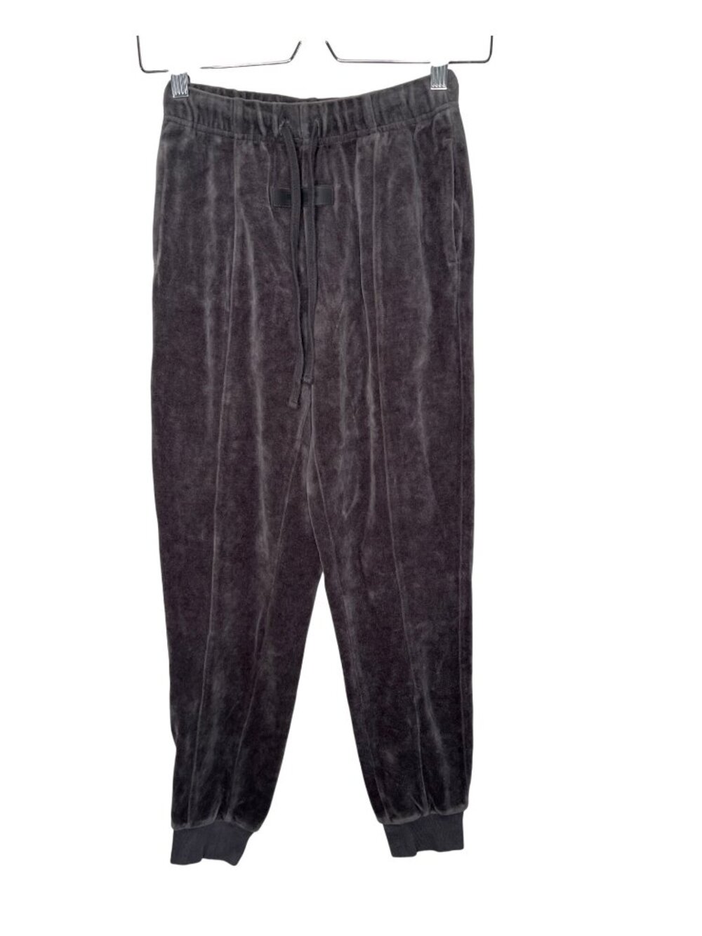Fear Of God Essentials Womens Grey Iron Velour Lounge Jogger Pants XXS